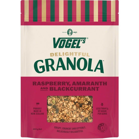 Vogels Delightful Granola Raspberry & Blackcurrant 400g