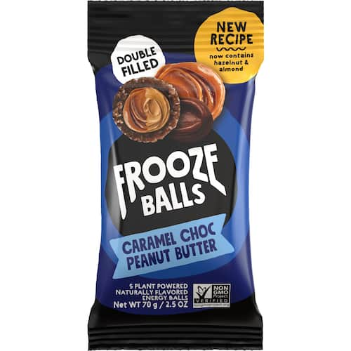 Frooze Balls Snacks Caramel Choc PnB 70g