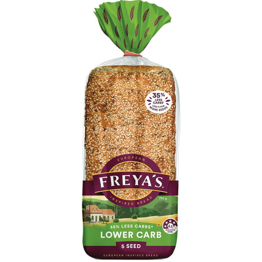 Freyas Lower Carb 5 Seed Bread 750g
