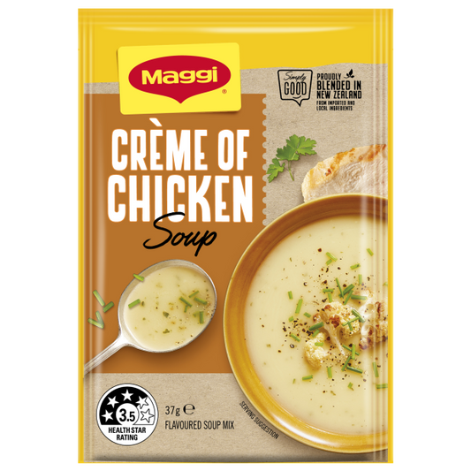 Maggi Crème of Chicken Soup package on a white background