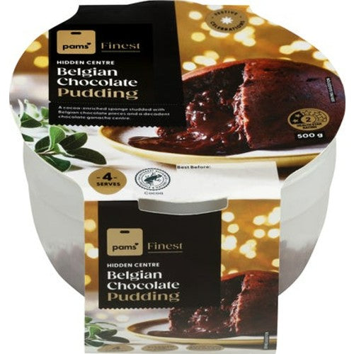 Pams Finest Hidden Centre Belgian Chocolate Pudding 500g