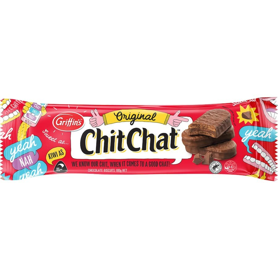 Griffins Chit Chat Chocolate Biscuits Original 180g