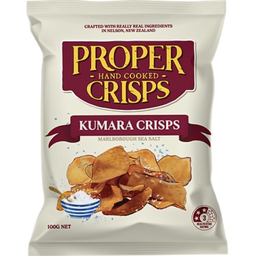 Proper Crisps Kumara Chips Seasalt 100g