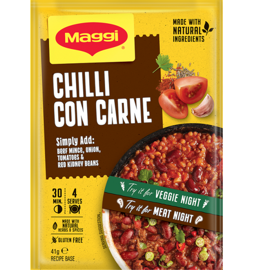 Maggi Chilli Con Carne packaging on a white background