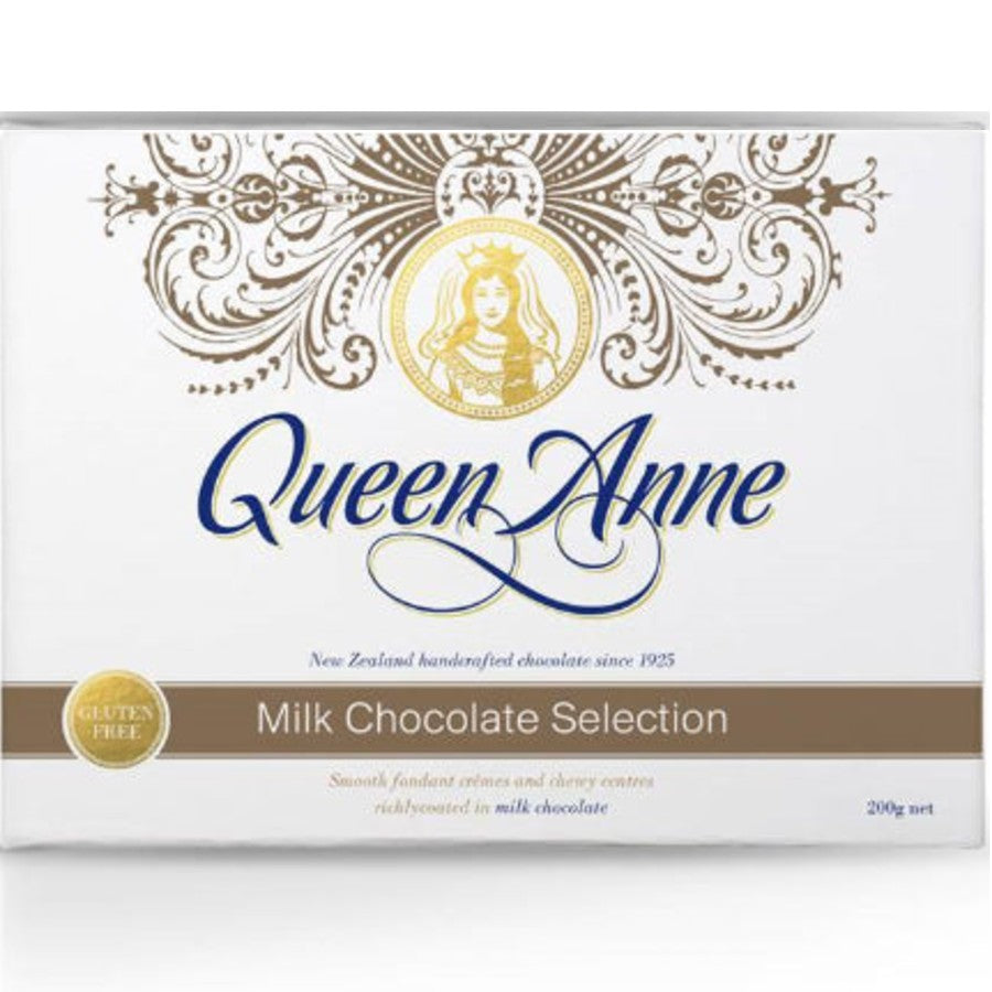 Queen Anne milk chocolate selection packaging on a white background