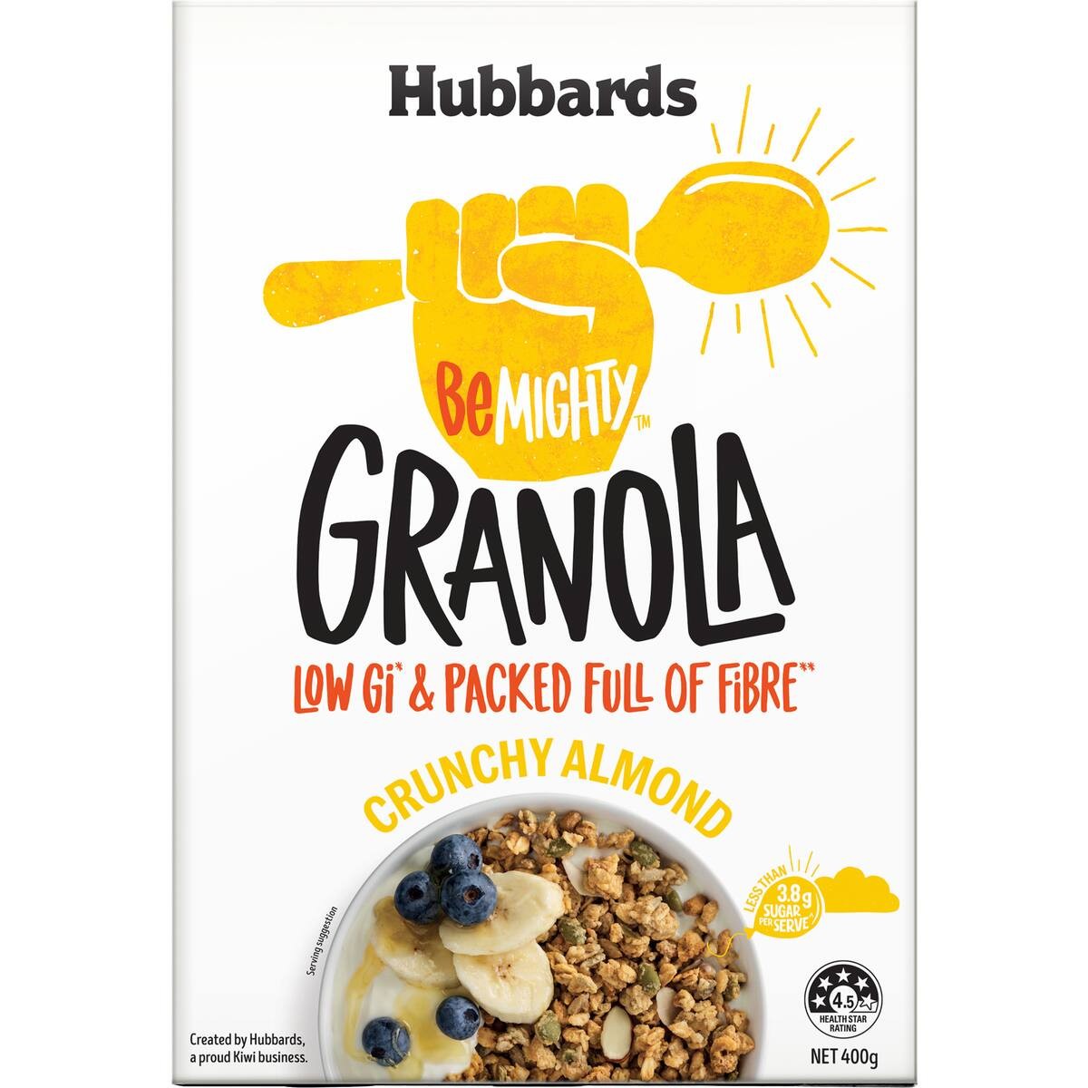 Hubbardas Hubbards Be Mighty Granola Crunchy Almond 400g – Kiwi Corner Dairy