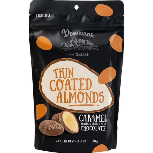 Donovans Chocolate Coated Almonds Caramel 150g 