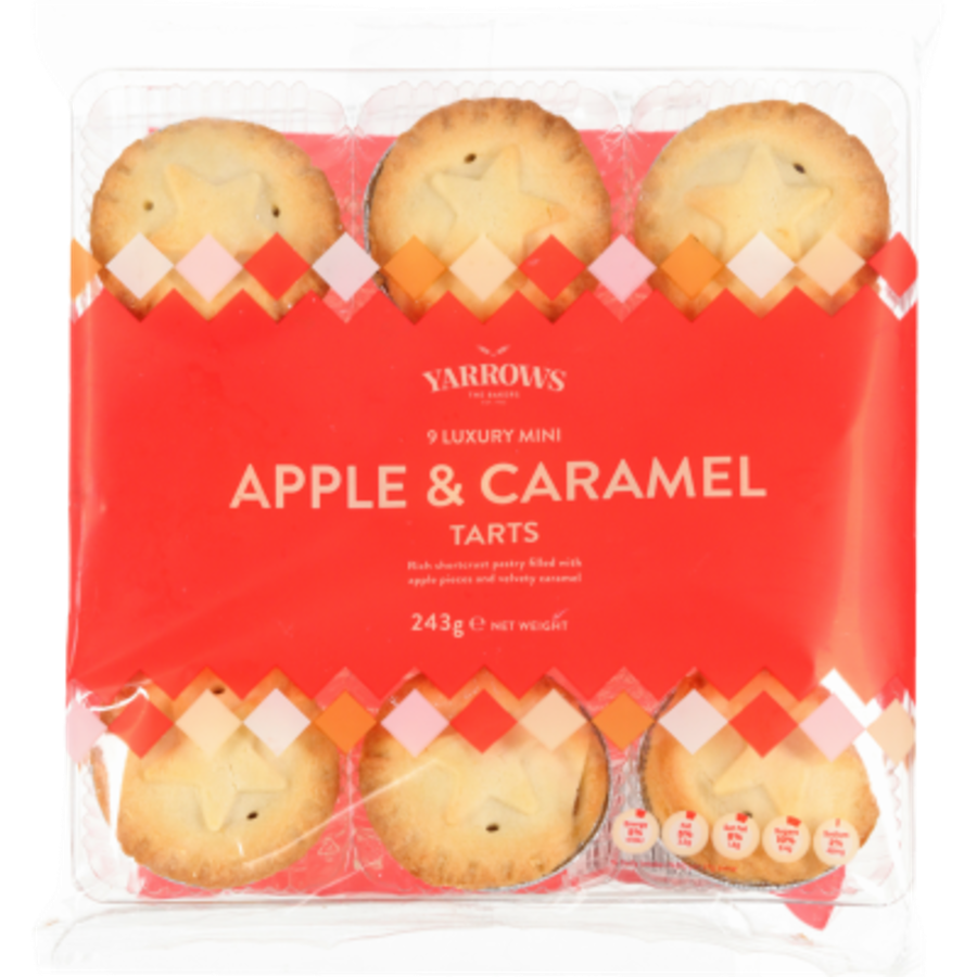 Yarrows Luxury Mini Apple and Caramel Tarts 9pack