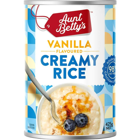Aunt Bettys Vanilla Creamy Rice 425g
