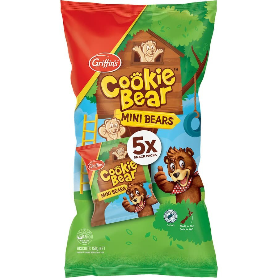 Multipack Mini Cookies Griffins Cookie Bear Mini Cookies Multipack 125g – Kiwi Corner Dairy