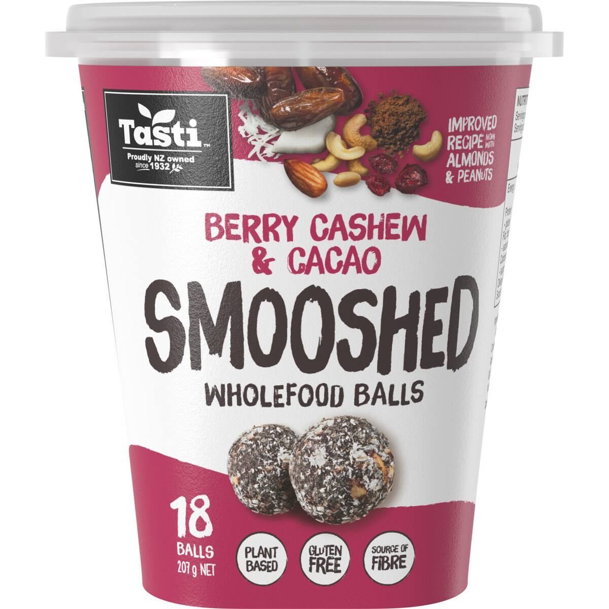 Smooshed Snack Balls Berry Cashew Cacao 207g