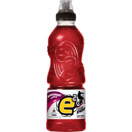 E2 sports drink apple blackcurrant fruity hydration beverage bottle
