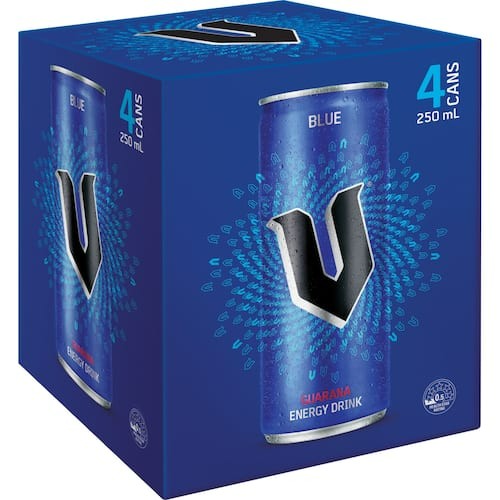 V Vitalise Energy Drink Blue 4 Pack