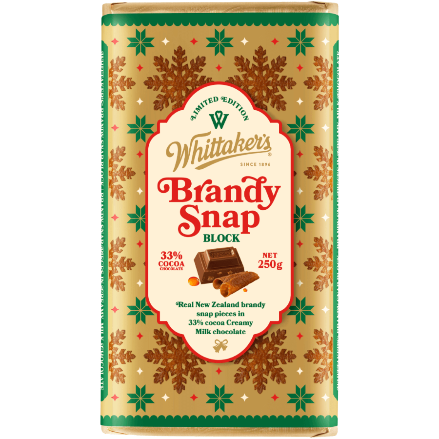 Whittakers Chocolate Block Brandy Snap 250g