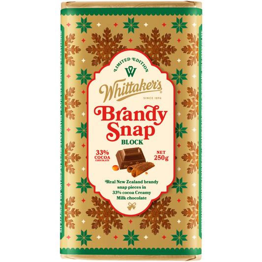 Whittakers Chocolate Block Brandy Snap 250g