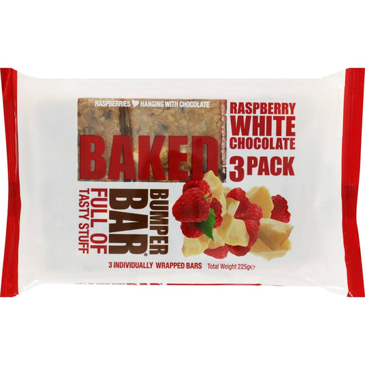 Cookie Time Bumper Bar Raspberry & White Choc 3pk 225g
