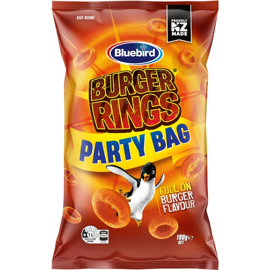 Bluebird Burger Rings Party Pack 190g