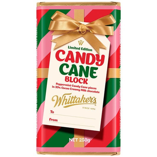 Whittakers Chocolate Block Candy Cane 250g