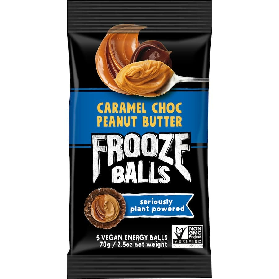 Frooze Balls Snacks Caramel Choc PnB 70g