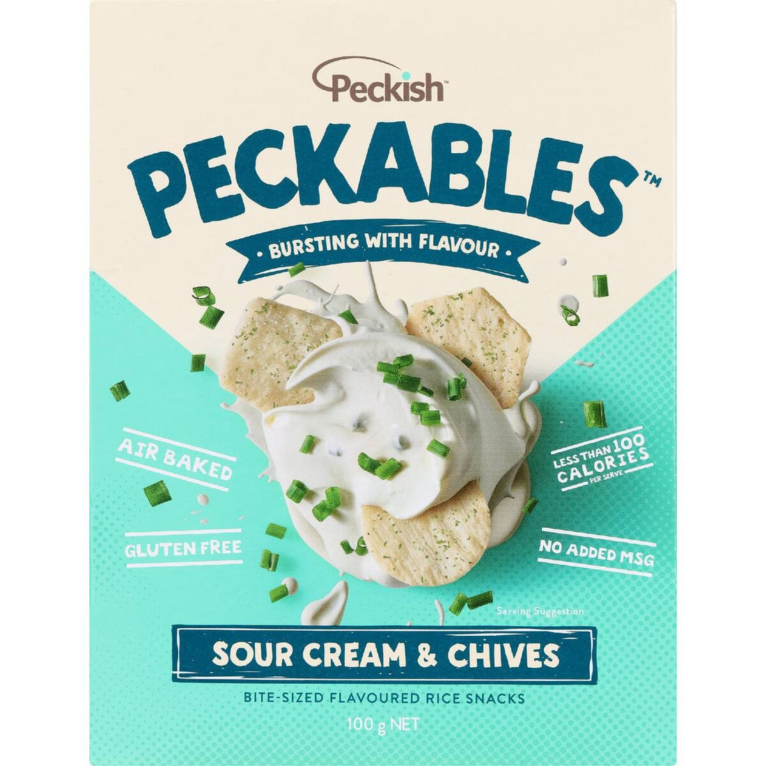 Peckish Peckables Rice Snacks Sour Cream & Chives 100g – Kiwi Corner Dairy