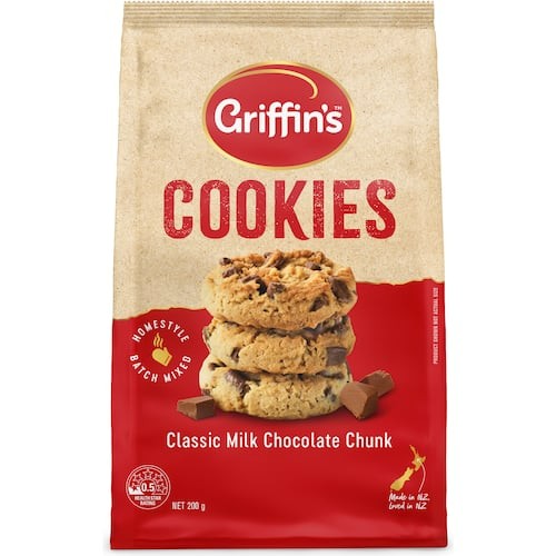 Griffins Cookies Classic Milk Chocolate Chunk 200g – Kiwi Corner Dairy