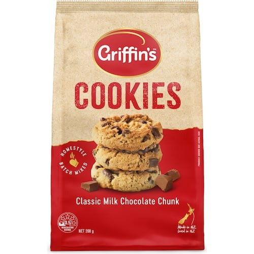 Griffins Cookies Classic Milk Chocolate Chunk 200g