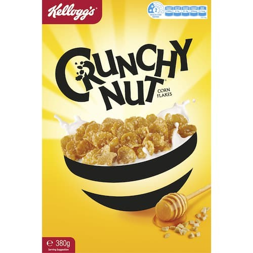 Kellogg's Crunchy Nut Cereal Cornflakes 380g