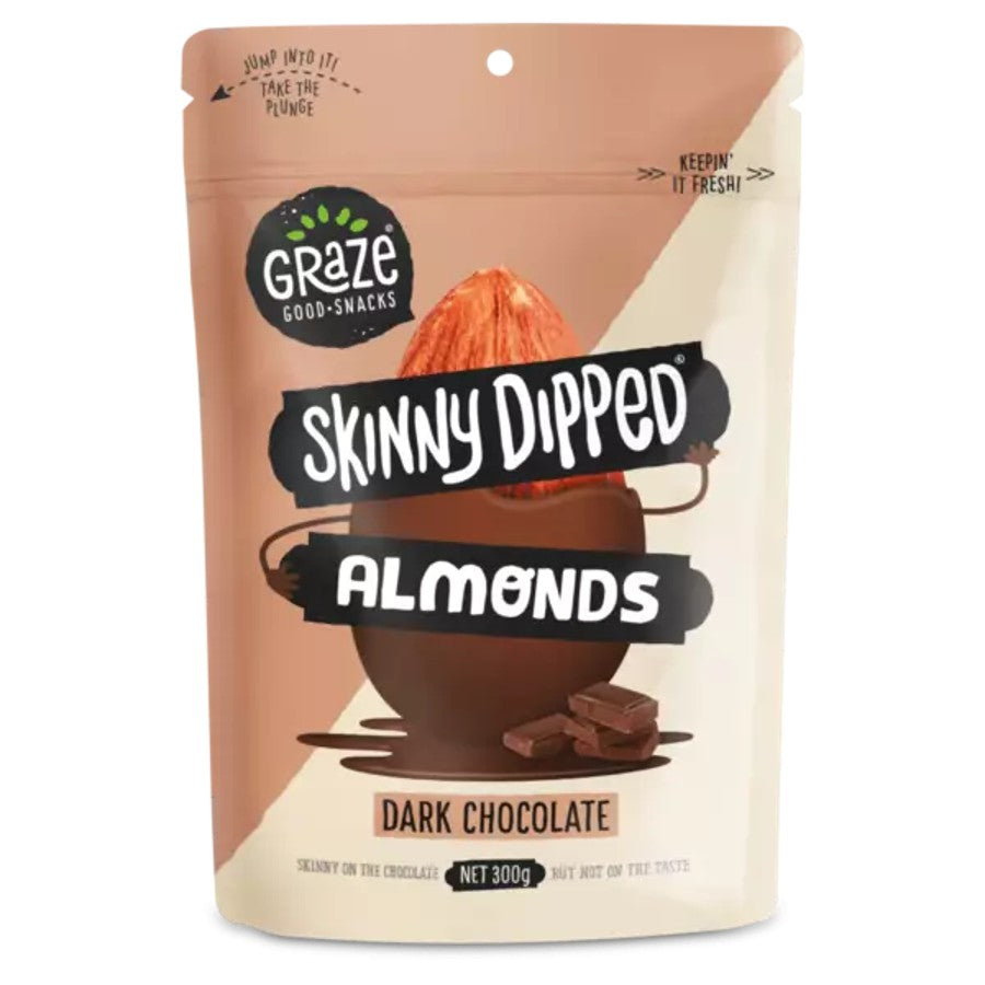 Graze Skinny Dipped Dark Chocolate Almonds 300g