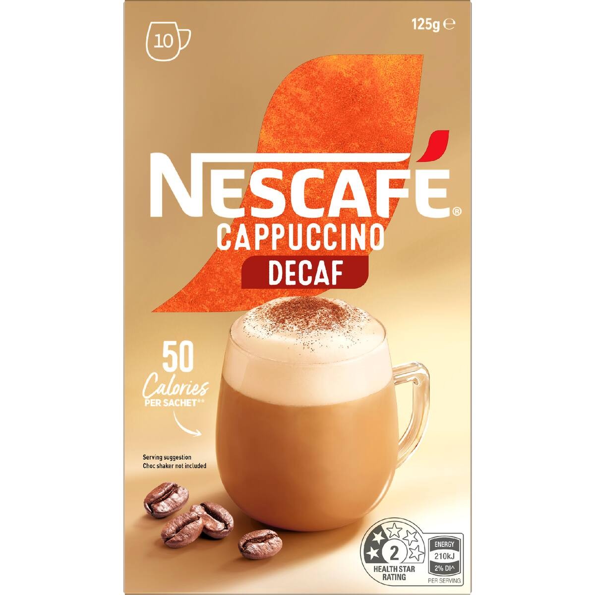 Nescafe Coffee Mix Decaf Cappuccino 10 sachets 180g