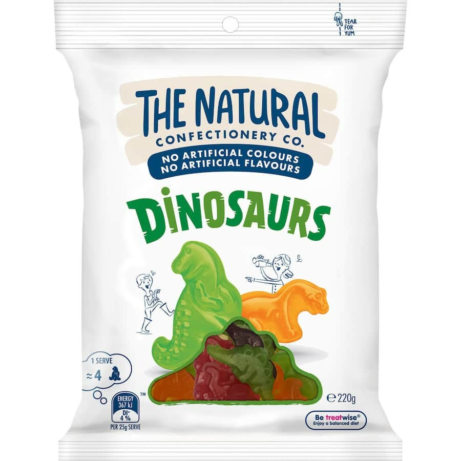 The Natural Confectionery Co Jelly Sweets Dinosaurs 220g