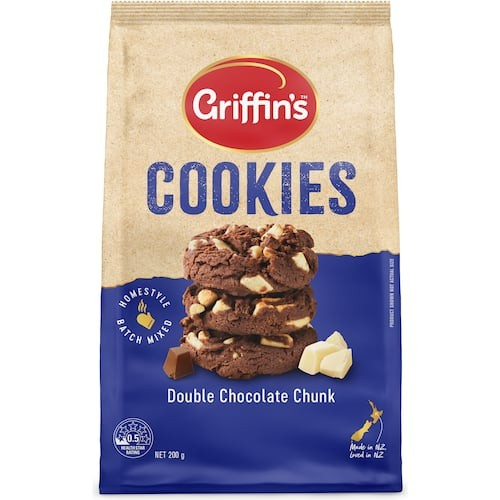 Griffins Cookies Double Chocolate Chunk 200g Kiwi Corner Dairy