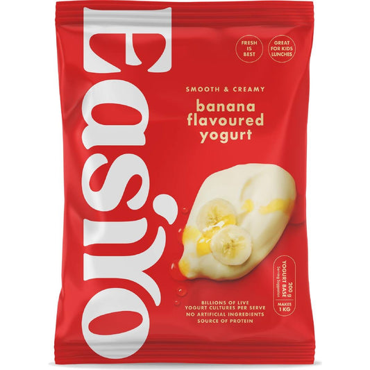 Easiyo Banana flavoured yoghurt 200g sachet for making fresh New Zealand yogurt at home.