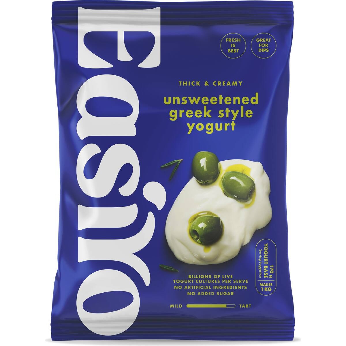 Easiyo Greek Style Unsweetened Yoghurt 170g sachet for making fresh New Zealand yogurt at home.