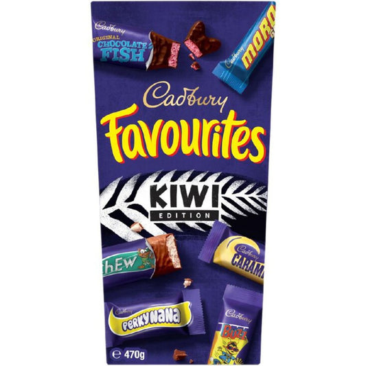 Cadbury Kiwi Favourites 470g assorted New Zealand chocolates box