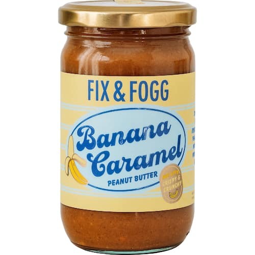 Fix & Fogg Banana Caramel Peanut Butter 275g jar made in New Zealand