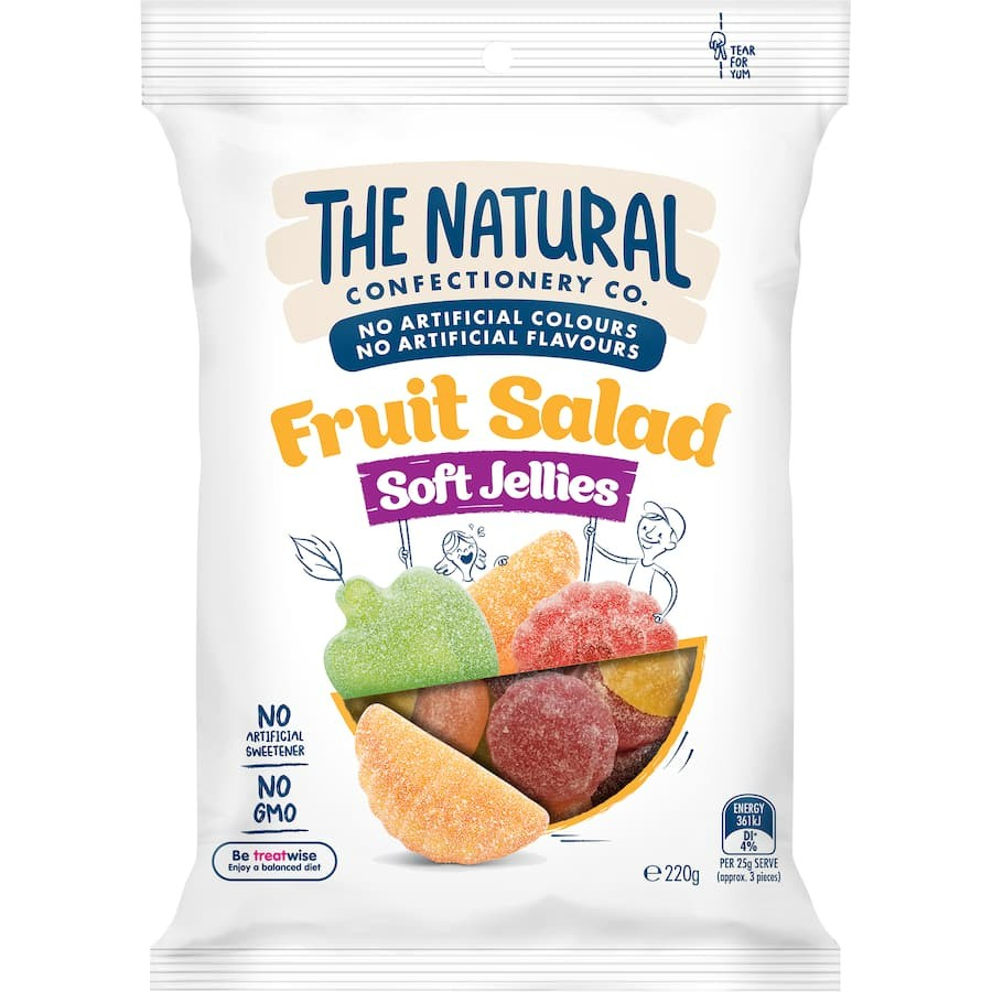 The Natural Confectionery Co Soft Jellies Fruit Salad 220g