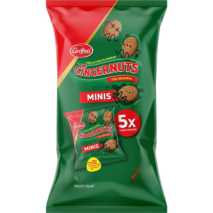 Griffins Gingernut Biscuits Minis Multipack 125g