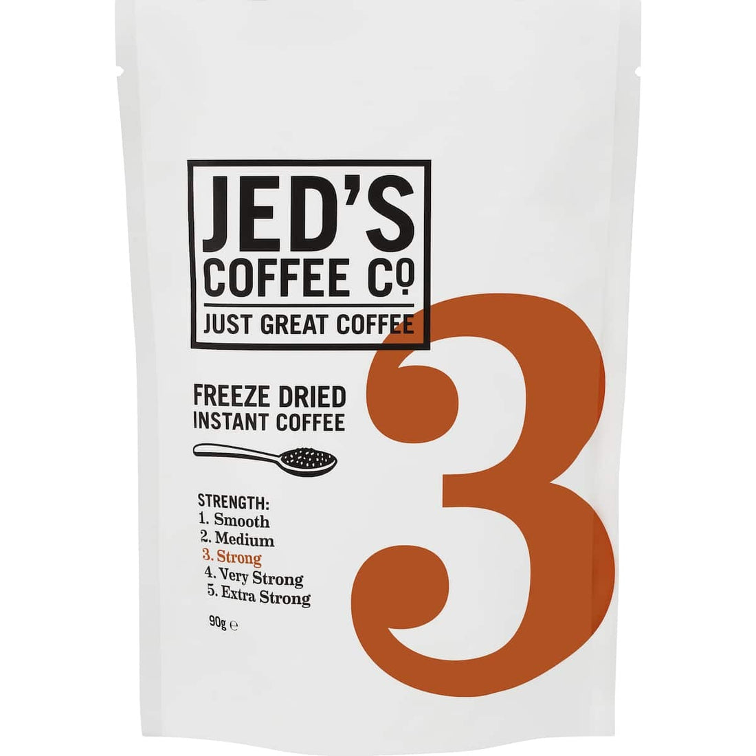 Jeds Instant Coffee No 3 Strong 90g – NZ Full-Bodied Freeze Dried ...