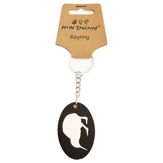 Keyring Wooden NZ Kiwi