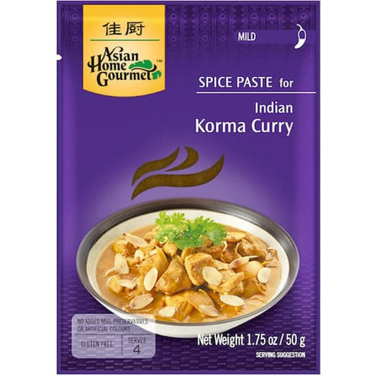 Asian Home Gourmet Spice Paste Indian Korma Curry 50g