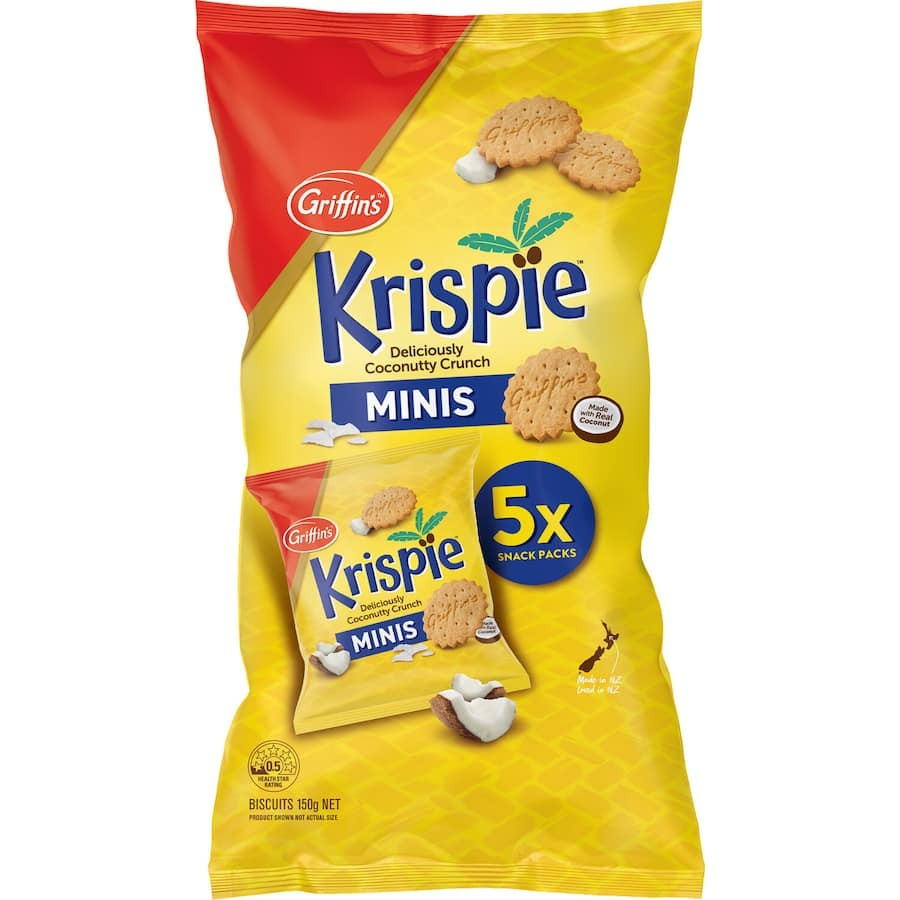 Griffins Krispies Biscuits Minis Multipack 5 Pack 125g