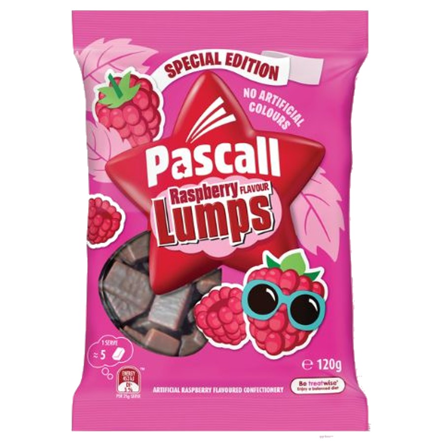 Pascall Raspberry Lumps 120g