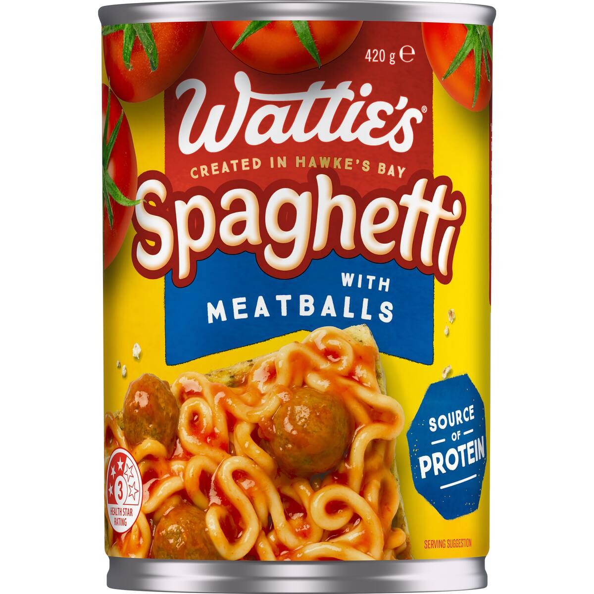 Watties Spaghetti With Meatballs 420g