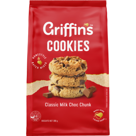 Griffins Cookies Classic Milk Chocolate Chunk 200g