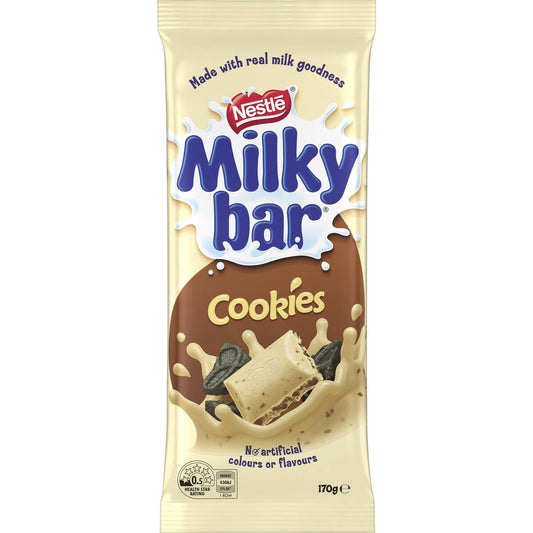 Nestle Milkybar Cookies Chocolate Block 170g
