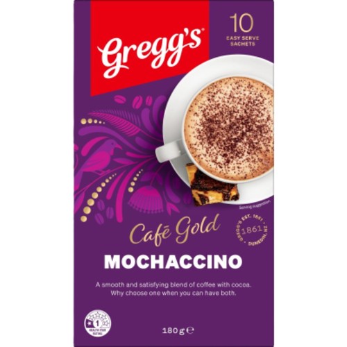 Gregg's Cafe Gold Coffee Mochaccino Sachets