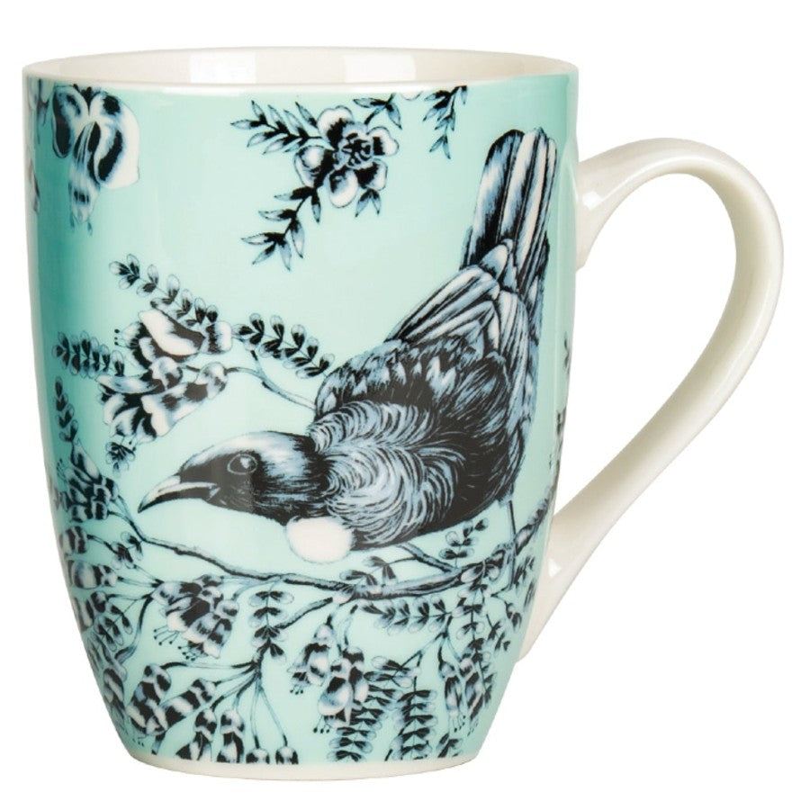 Coffee Mug NZ Birds Pastel Blue