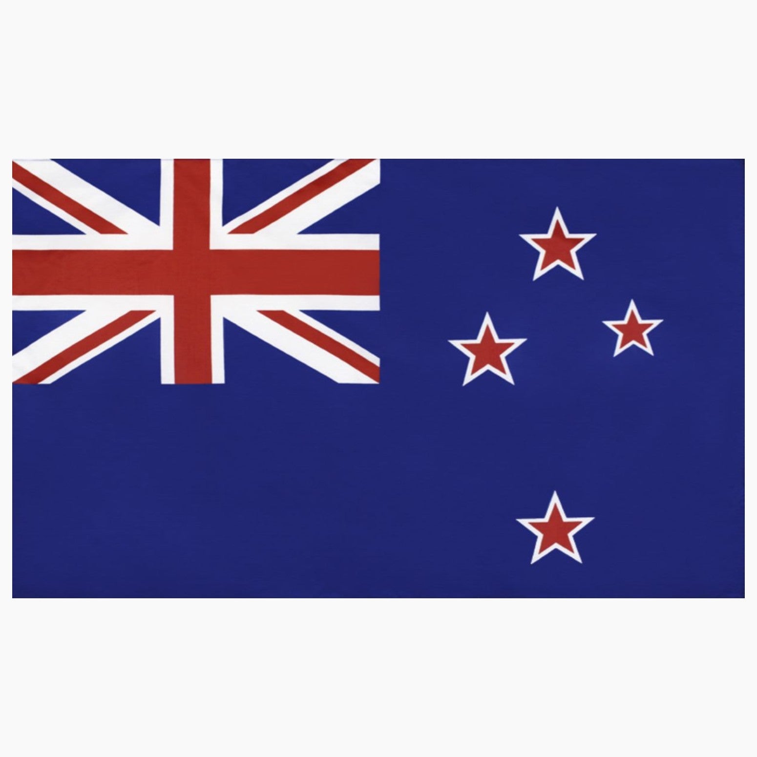 Large polyester New Zealand flag measuring 90cm by 150cm with the Southern Cross and Union Jack.
