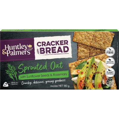 Huntley & Palmers Cracker Bread Sprouted Oats 180g
