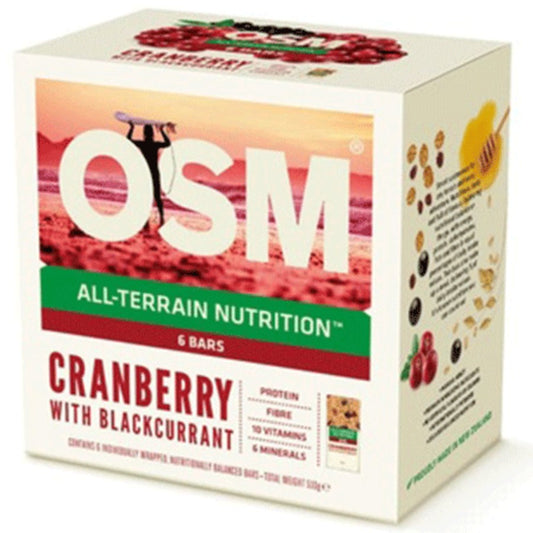 One Square Meal Cranberry and Blackcurrant 6 pack 495g nutritional muesli bars made in New Zealand.